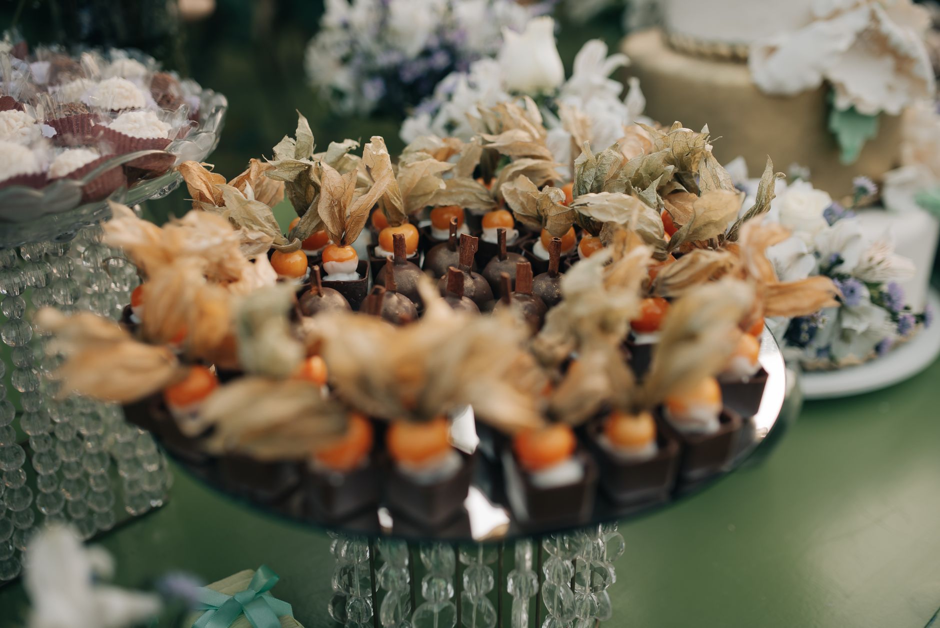 Catering buffet setup for a corporate event
